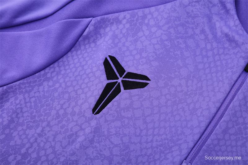 25/26 Barcelona Purple Joint Edition Half Zipper Jacket+Long Pants