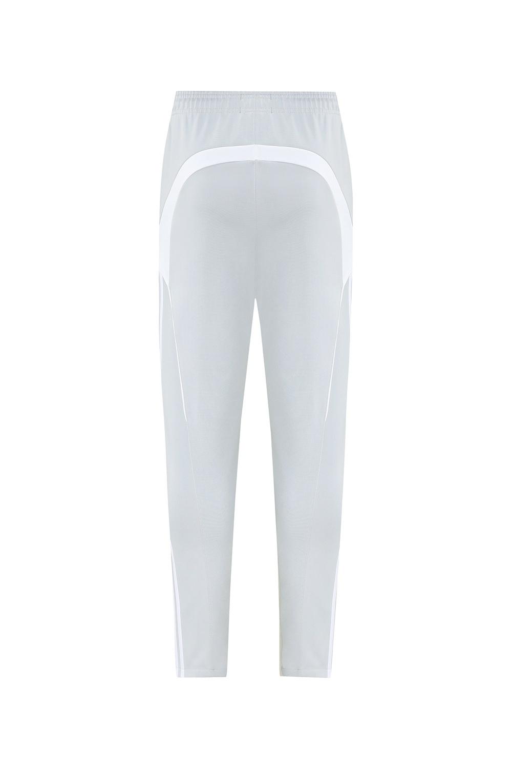 25/26 جاكيت ريال مدريد رمادي كامل بسحاب + بنطلون طويل