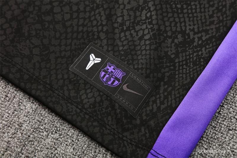 25/26 Barcelona Black Joint Edition Half Zipper Jacket+Long Pants