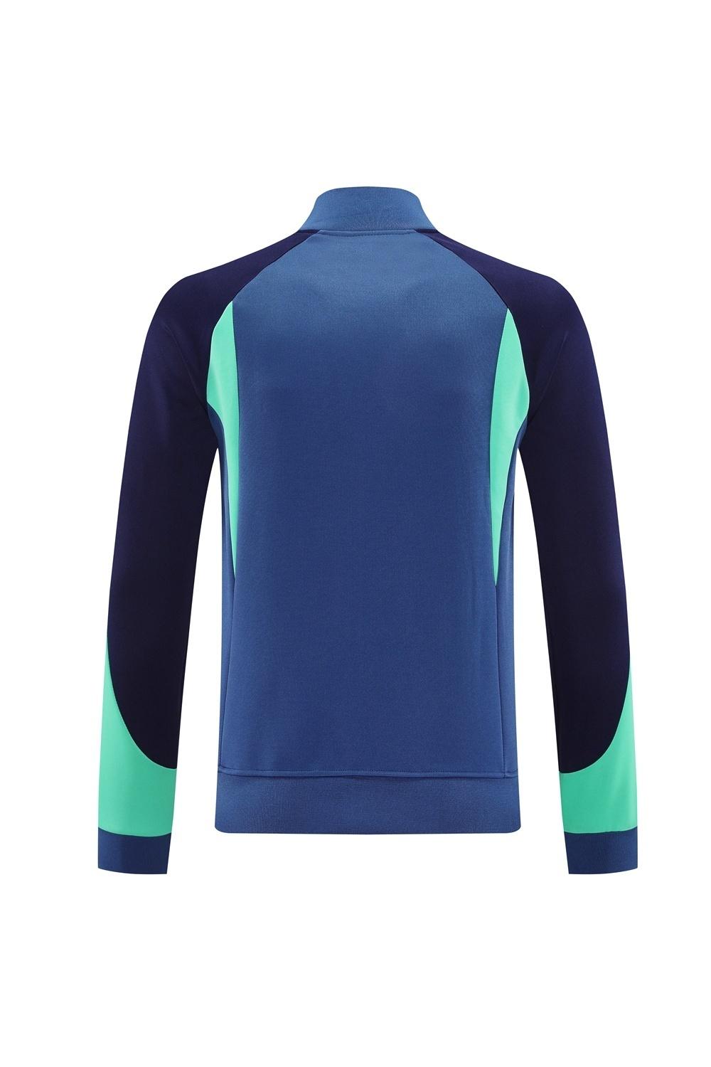 2025 نايك أزرق/أخضر/أسود أزرق/أخضر/أسود جاكيت بسحاب كامل + بنطلون طويل