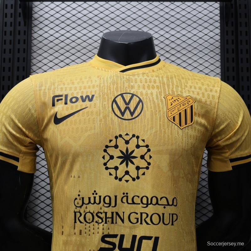 نسخة اللاعب 25/26 قميص الاتحاد الأصفر الثالث 25/26