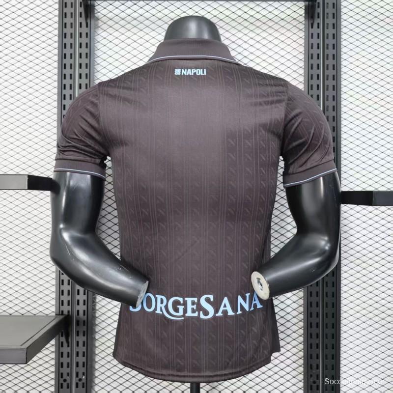 نسخة اللاعب 25/26 قميص نابولي الثالث أسود اللون أسود 25/26