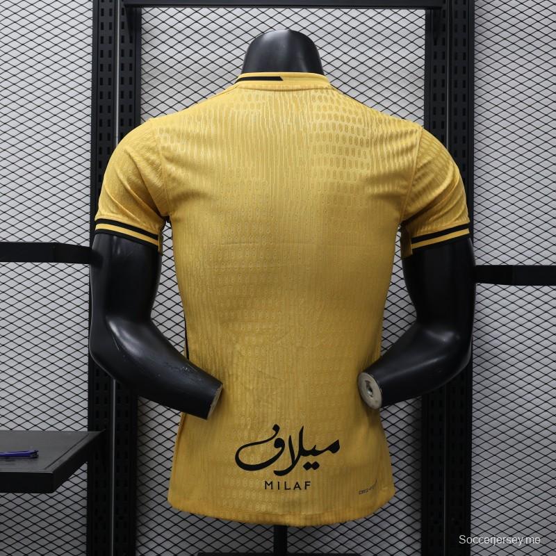نسخة اللاعب 25/26 قميص الاتحاد الأصفر الثالث 25/26
