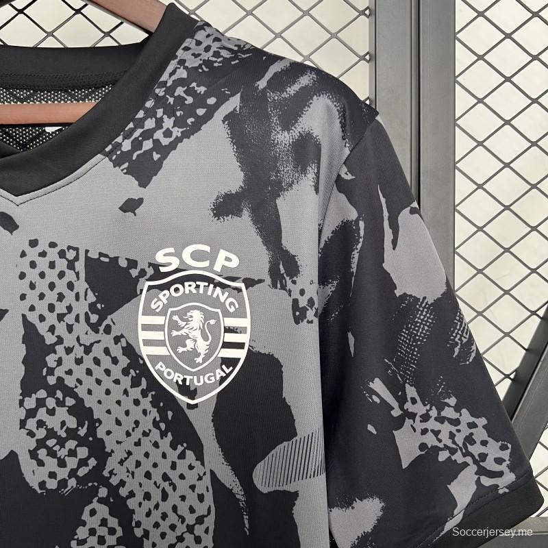 25/26 قميص سبورتينج لشبونة الرمادي قبل المباراة