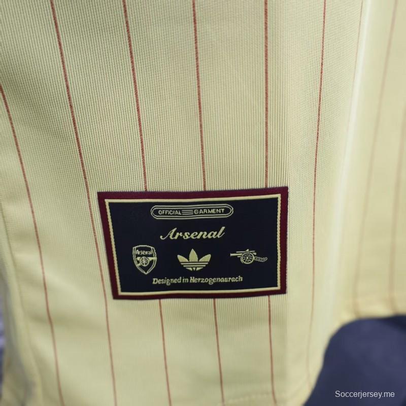 إصدار اللاعبين 25/26 قميص أرسنال الأصفر الخاص 25/26