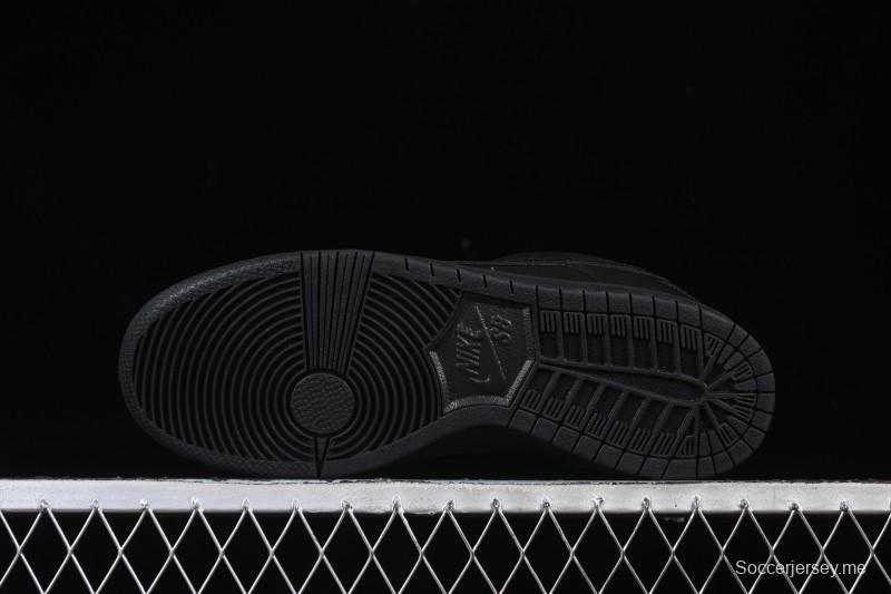 Nike SB Dunk Low Pro ISO Triple Black Skate Shoes - FJ1674-001