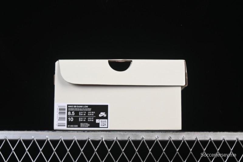 حذاء تزلج نايك SB Dunk Dunk Low Nardwuwar Collaboration الاسكتلندي المنقوش المنقوش المنخفض - II1493-600