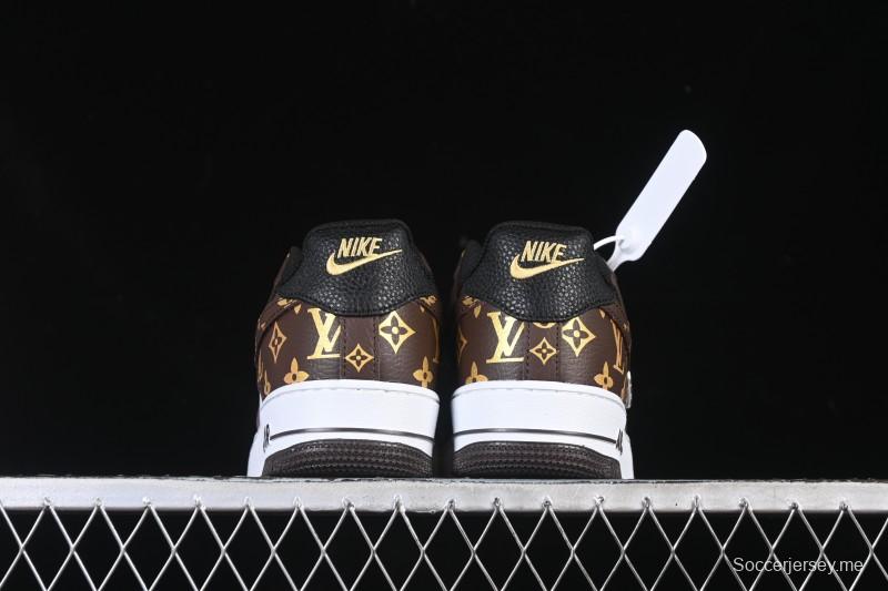 حذاء نايك اير فورس 1 '07 منخفض من نايك اير فورس 1 '07 LV Collaboration كلاسيكي كلاسيكي أبيض بني كاجوال - CZ3986-004