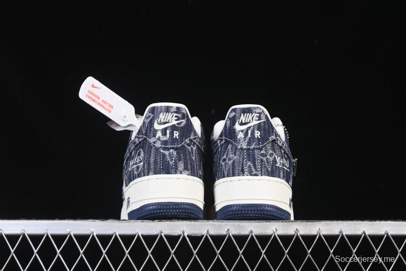 حذاء نايك اير فورس 1 '07 منخفض من نايك اير فورس 1 '07 LV Collaboration حذاء رياضي كاجوال أزرق أبيض - YF9511-812