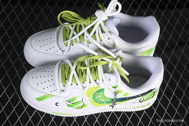 حذاء نايك اير فورس 1 '07 منخفض من نايك اير فورس 1 '07 كابريكورن منخفض مطلي يدويًا من سلسلة زودياك زودياك - 1222119