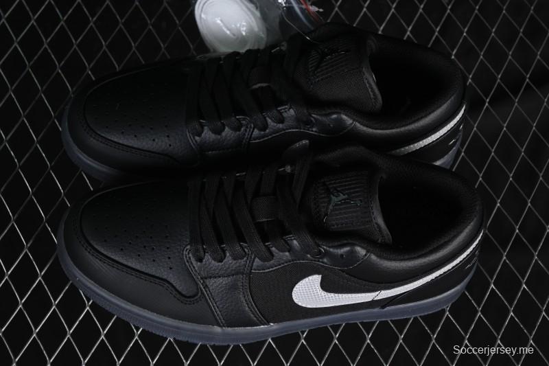 نايك اير جوردان 1 اير جوردان 1 لاو AJ1 اسود كانفاس أبيض كانفاس منخفضة كاجوال حذاء كرة سلة كاجوال - HV596868-001