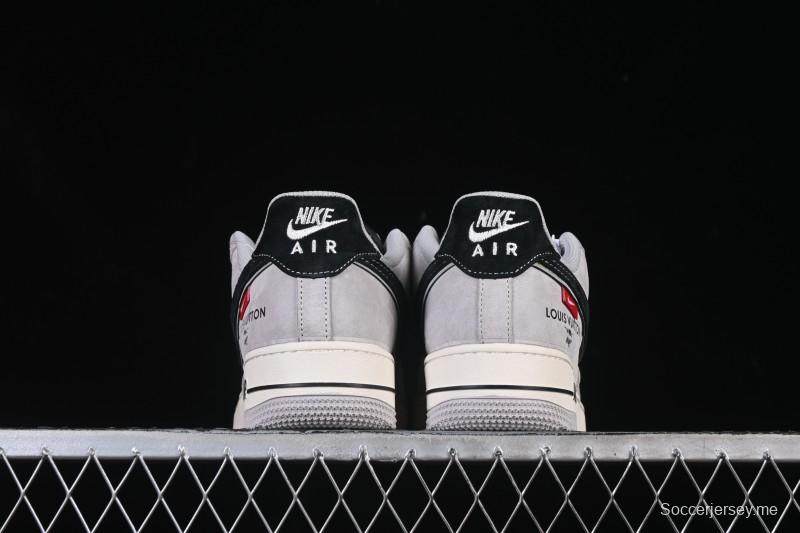 Nike Air Force 1 '07 Low LV Collaboration Pig Eight Rice Gray Black Casual Sneakers - MZ9588-810