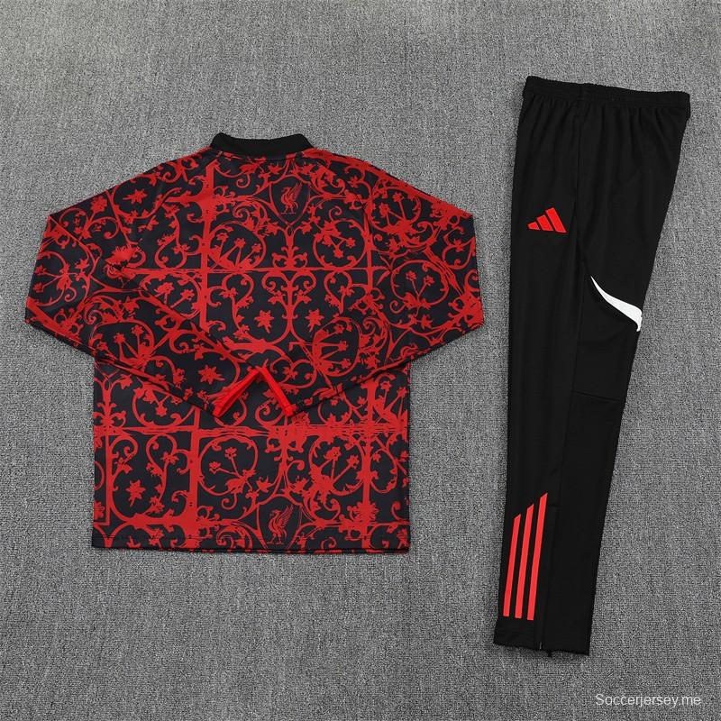 25/26 Liverpool Red Camouflage Half Zipper Jacket+Long Pants