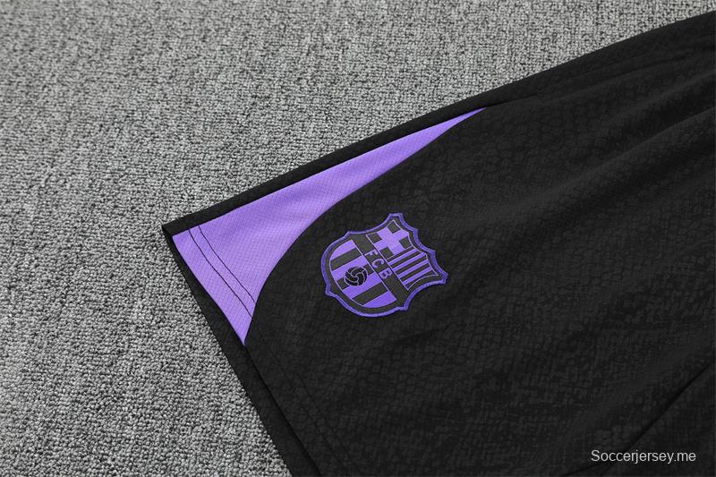 25/26 Barcelona Black Joint Edition with XS Short Sleeve+Soccer Shorts
