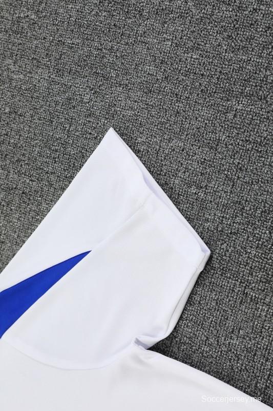 25/26 باريس سان جيرمان قميص أبيض بأكمام قصيرة + شورت أبيض