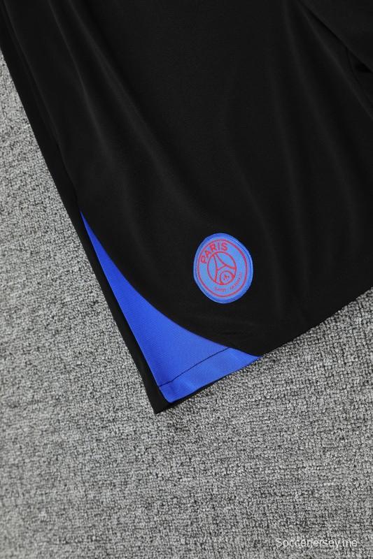 25/26 باريس سان جيرمان قميص أبيض بأكمام قصيرة + شورت أبيض