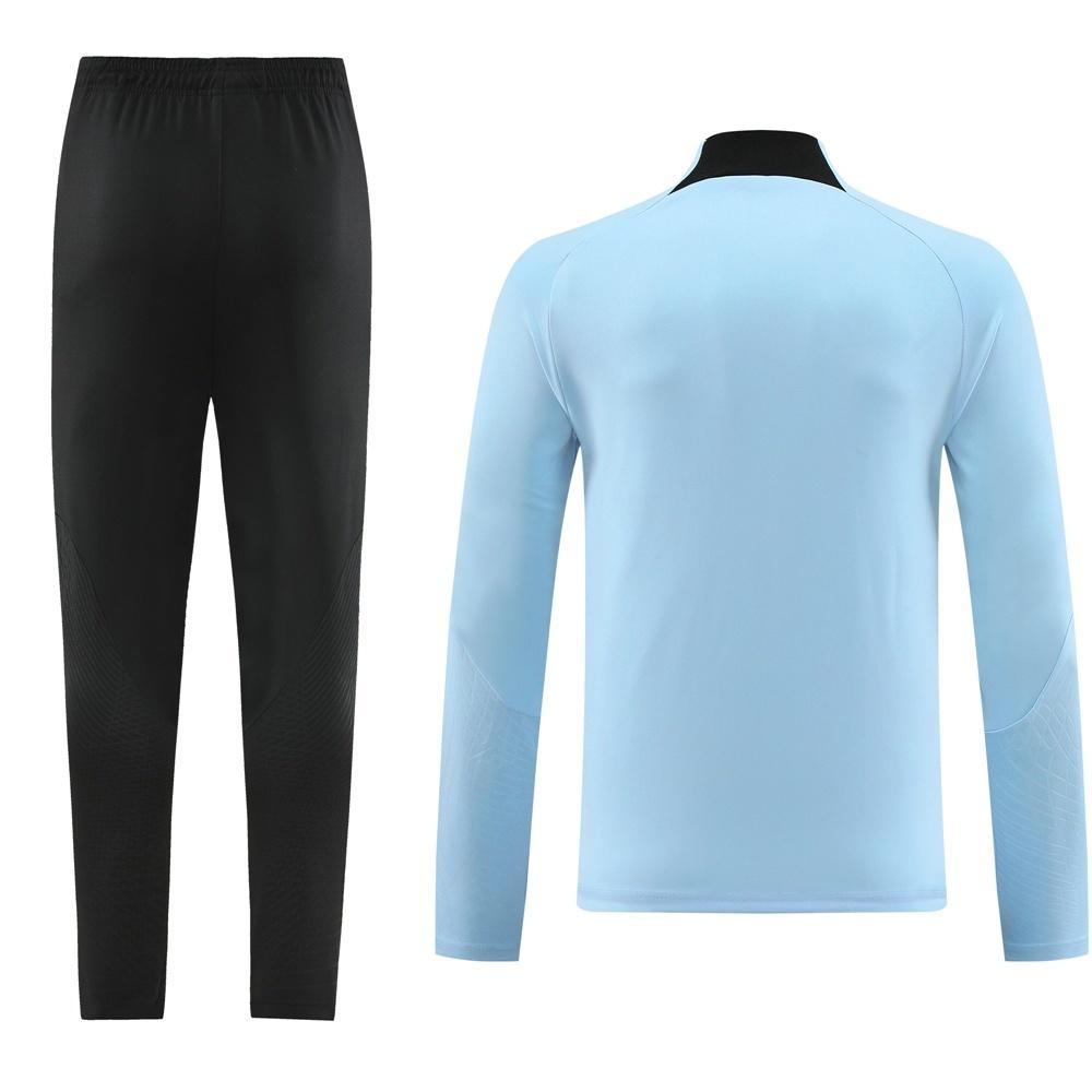 25/26 إنتر ميلان الإيطالي سترة نصف سحاب أزرق سماوي + بنطلون طويل + بنطلون طويل