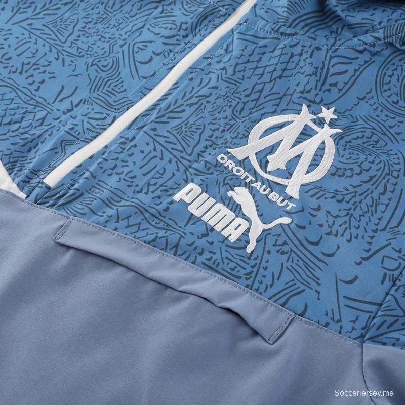 25/26 أولمبيك مارسيليا جاكيت نصف سحاب + بنطلون طويل S-2XL