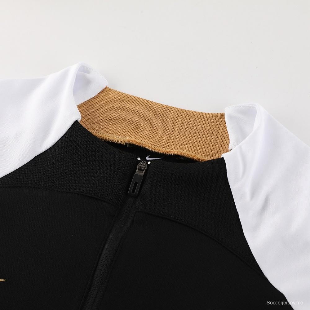 25/26 تشيلسي جاكيت تشيلسي أسود نصف سحاب + بنطلون طويل + بنطلون طويل