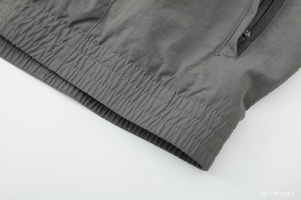 25/26 ريال مدريد رمادي S-3XL سترة نصف سحاب + بنطلون طويل + بنطلون طويل