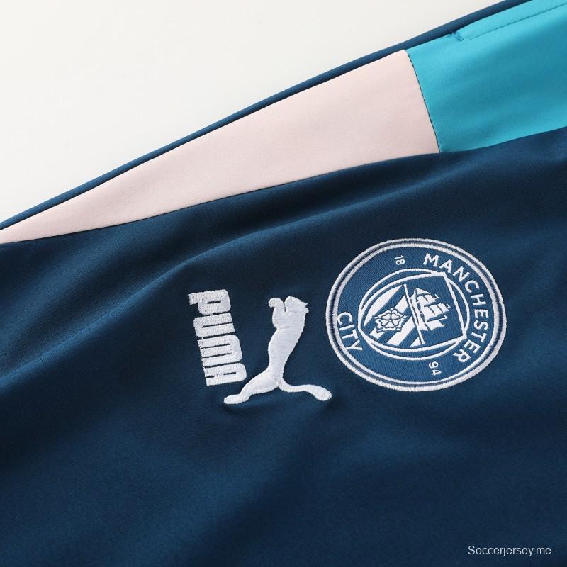 جاكيت نصف سحاب مانشستر سيتي + بنطال طويل S-2XL