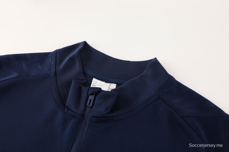 25/26 أجاكس جاكيت بنصف سحاب أزرق داكن + بنطلون طويل