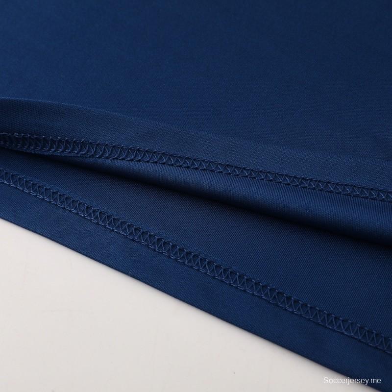 2025 البرتغال 2025 أزرق ملكي بأكمام قصيرة أزرق + شورت كرة قدم قصير