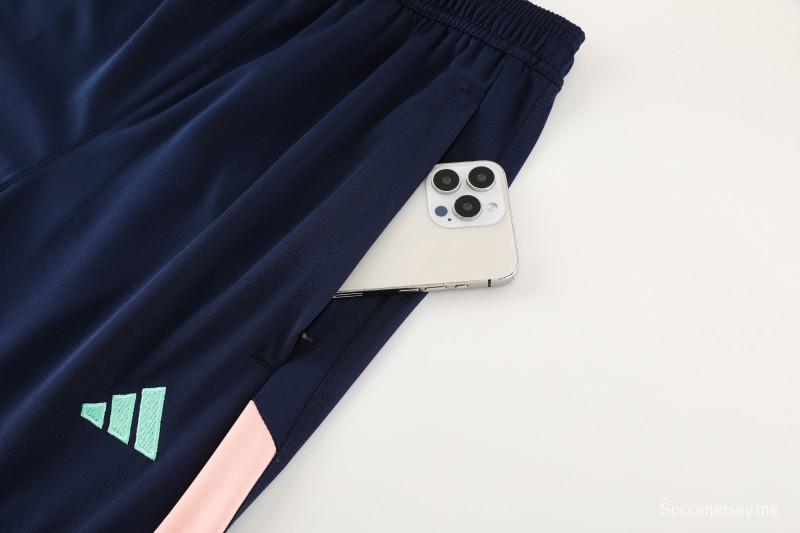 25/26 أجاكس جاكيت بنصف سحاب أزرق داكن + بنطلون طويل