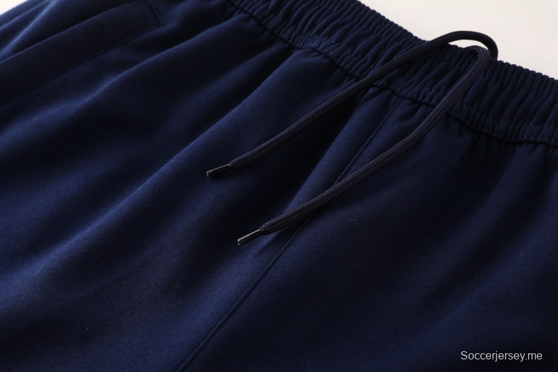 25/26 ريال مدريد جاكيت أزرق ملكي نصف سحاب أزرق + بنطلون طويل S-2XL