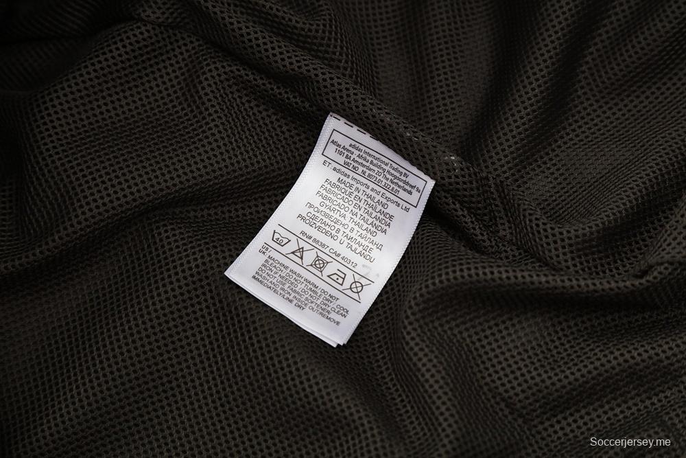 25/26 ريال مدريد جاكيت أخضر داكن نصف سحاب أخضر + بنطلون طويل S-3XL