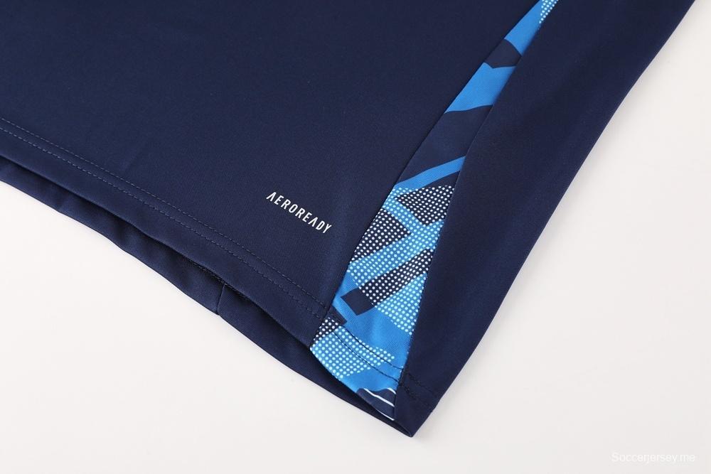 2025 إيطاليا 2025 أزرق ملكي بأكمام قصيرة أزرق + شورت كرة قدم قصير