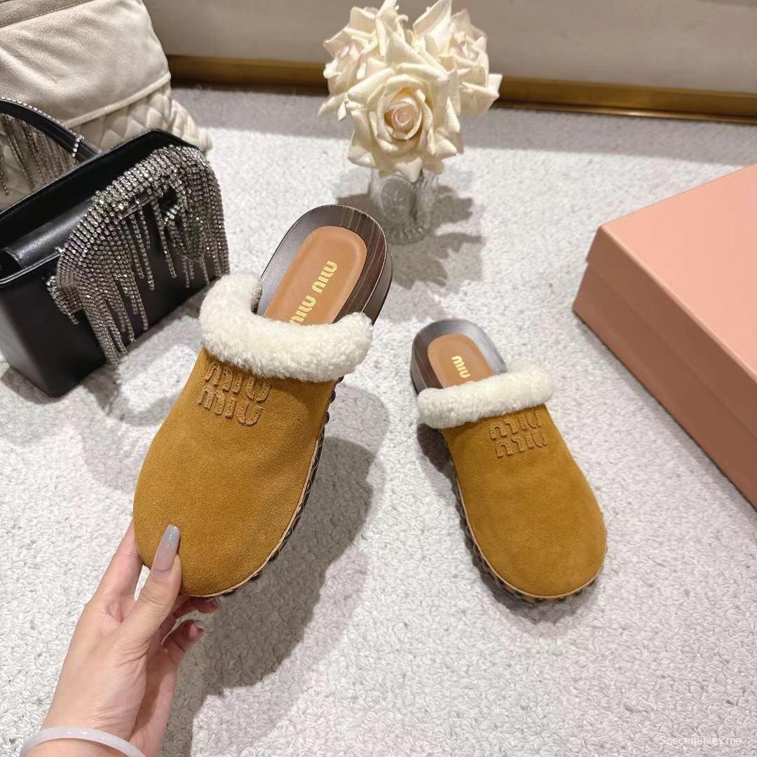 Miu Miu Cotton Shoes Sandals 2025 SS Collection Unique Washing Process - LY00260