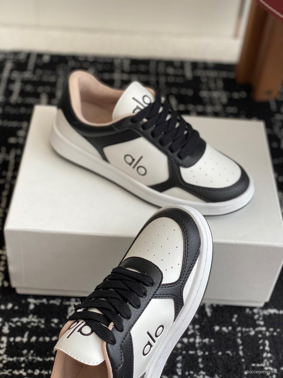 حذاء رياضي أبيض بلونين من ألو 2025 س س س بنعل أبيض مكتنزة مريحة كاجوال - KFY00280