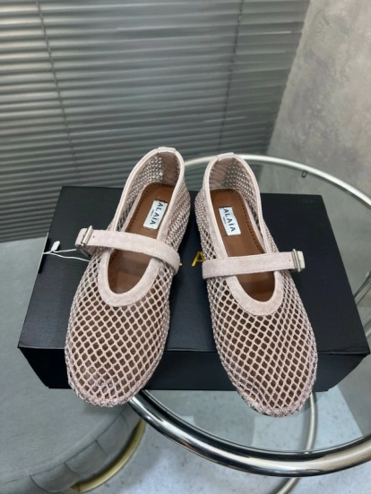 مجموعة ربيع وصيف 2025 لربيع وصيف 2025 صندل مسطح شبكي ملون جديد - KFY00270