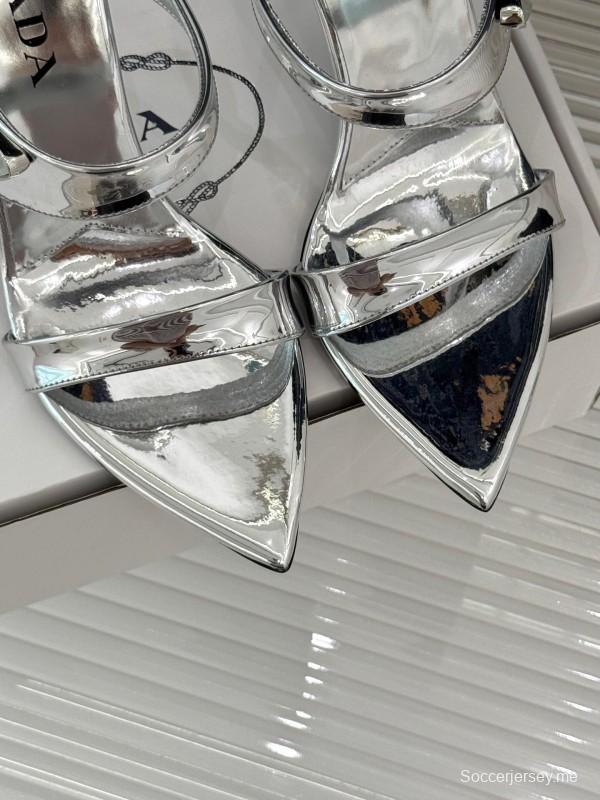 صندل بكعب عالٍ مدبب من برادا بكعب عالٍ مع مشبك مثلث - KFY00280