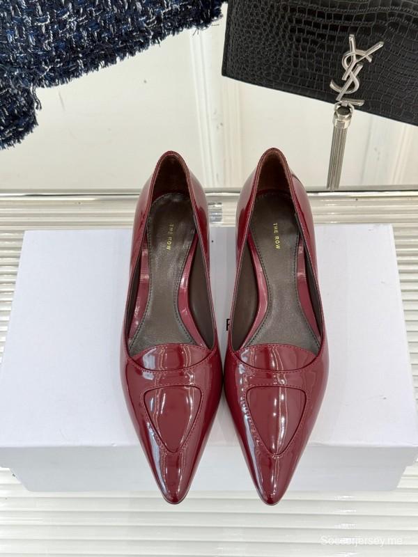 حذاء ذا رو بكعب عالٍ مدبب من الأمام بكعب مدبب من الأمام بتصميم بسيط - KFY00320