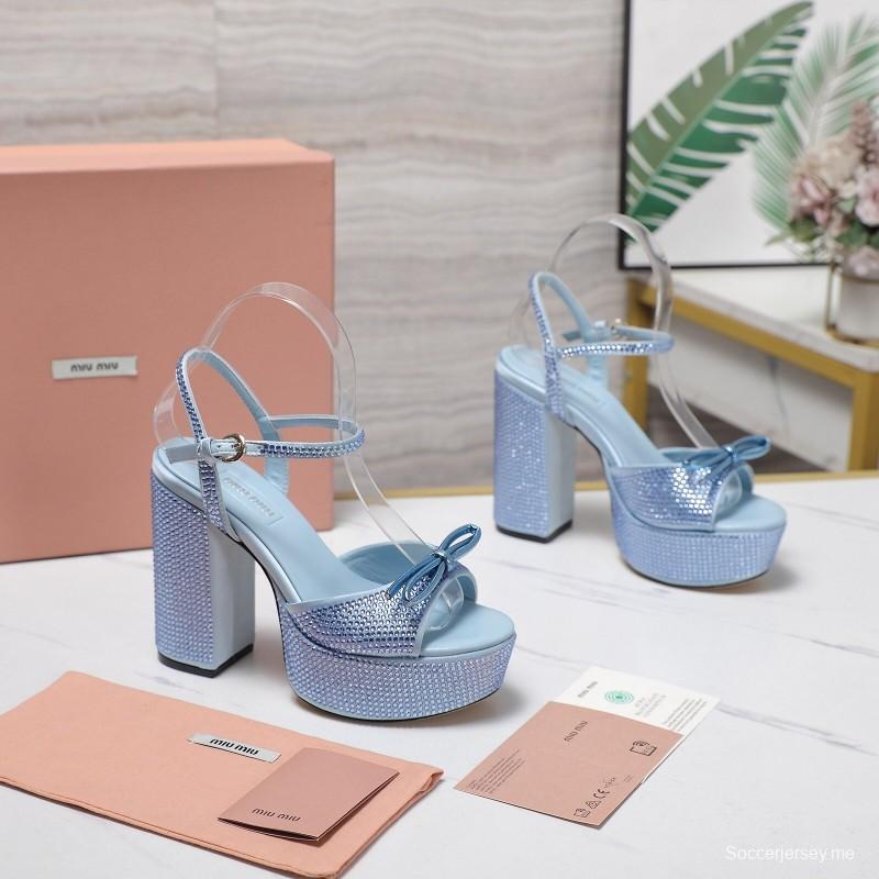 صندل بلينج بلينج سواروفسكي بكعب 11.5 سم من ميو ميوبيو - KFY00340