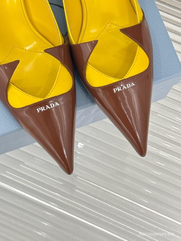 برادا 2025 برادا 2025 حذاء فردي بكعب مدبب من الأمام بكعب واحد - KFY00310