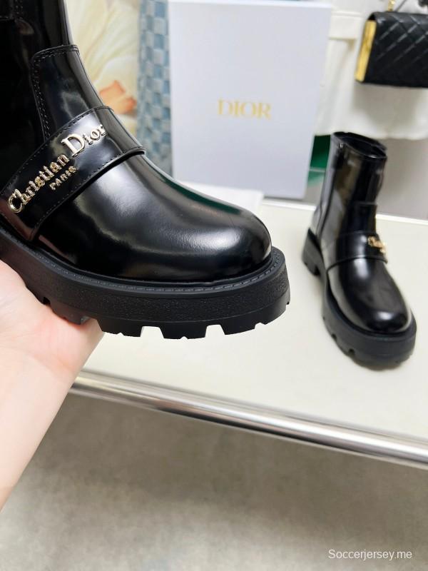 ديور 2025/SS حذاء مارتن بنعل سميك بنعل سميك من ديور 2025/SS جديد خريف وشتاء بريطاني الطراز بروغ بنعل سميك - LY00330