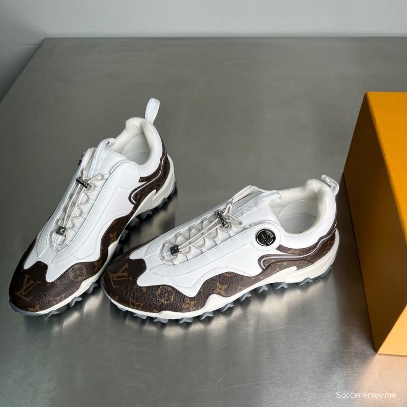 حذاء كاجوال LV Circle LV من لويس فويتون ذو الكعب المنخفض مع إكسسوارات معدنية مضادة للانزلاق - YC