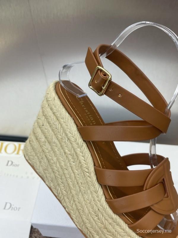 حذاء ديور D-Club D-Club جيلي ملون مجوف بحزام متقاطع ذو كعب عالٍ نسائي - KFY00290