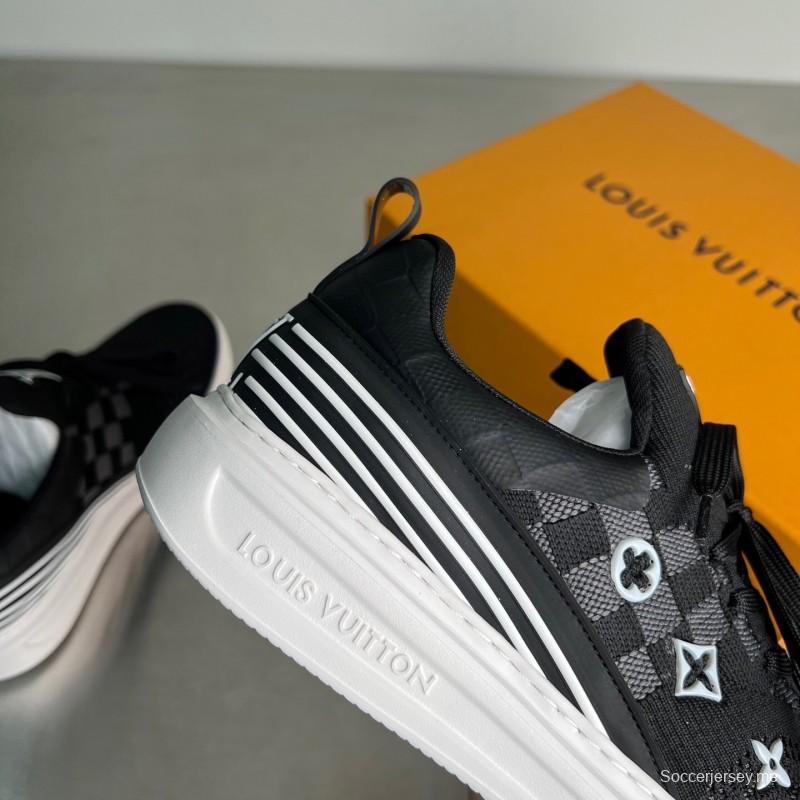 حذاء رياضي منسوج من لويس فويتون بيفرلي هيلز بنعل رياضي محبوك بنقشة Monogram بنعل إسفنجي IP فوم مستورد - YC