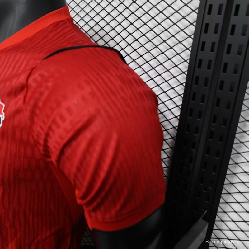 Player Version 2025 Canada Home Red Jersey