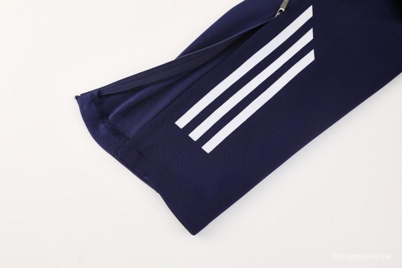 2025 أديداس 2025 جاكيت أديداس أزرق ملون بسحاب كامل + بنطلون طويل