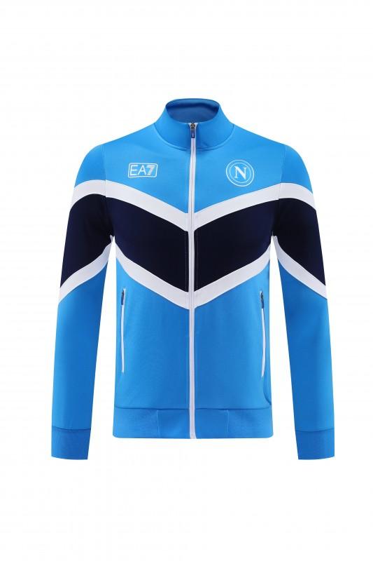 25/26 نابولي أزرق/أسود أزرق/أسود سترة بسحاب كامل + بنطلون طويل