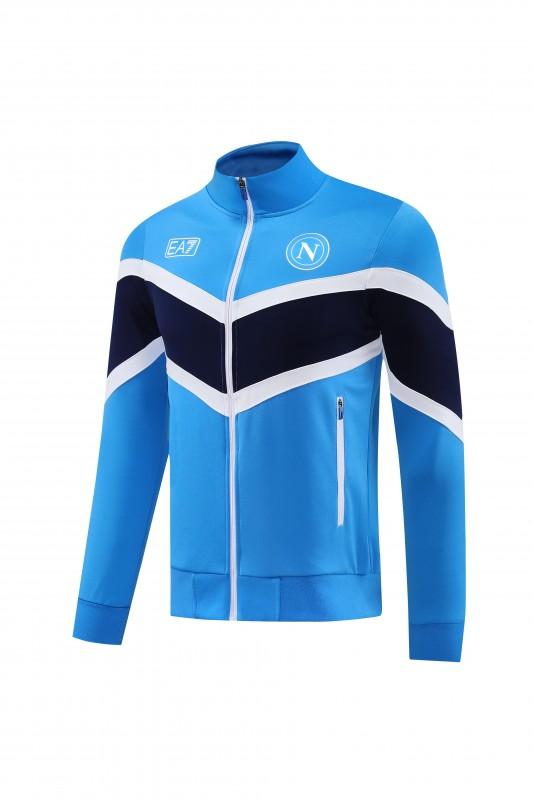 25/26 نابولي أزرق/أسود أزرق/أسود سترة بسحاب كامل + بنطلون طويل