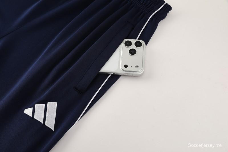 25/26 أديداس أزرق ملكي/أزرق سماوي سحاب كامل سترة رياضية + بنطلون طويل