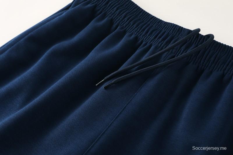 25/26 نابولي جاكيت رياضي أبيض بسحاب كامل + بنطلون طويل + جاكيت أبيض