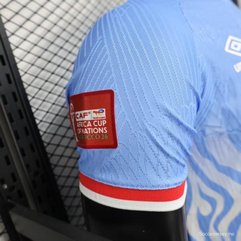 نسخة اللاعب 2026 قميص منتخب جمهورية الكونغو الديمقراطية 2026 قميص منتخب جمهورية الكونغو الديمقراطية بلون أزرق سماوي ملتهب