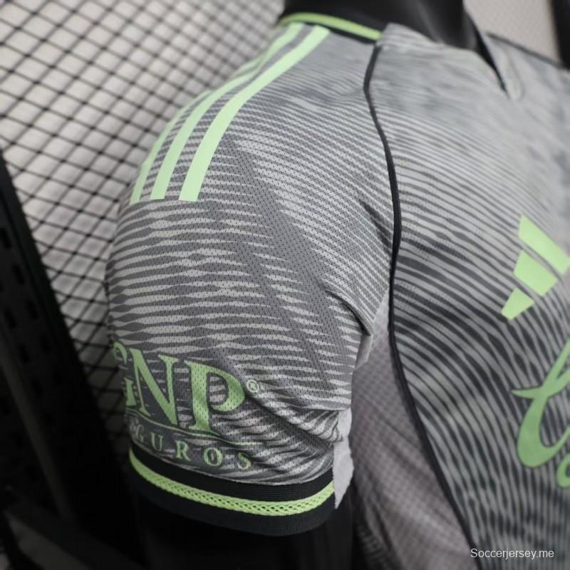 إصدار 25/26 نسخة اللاعب كلوب أمريكا الثالث قميص أخضر نيون رمادي أخضر 25/26